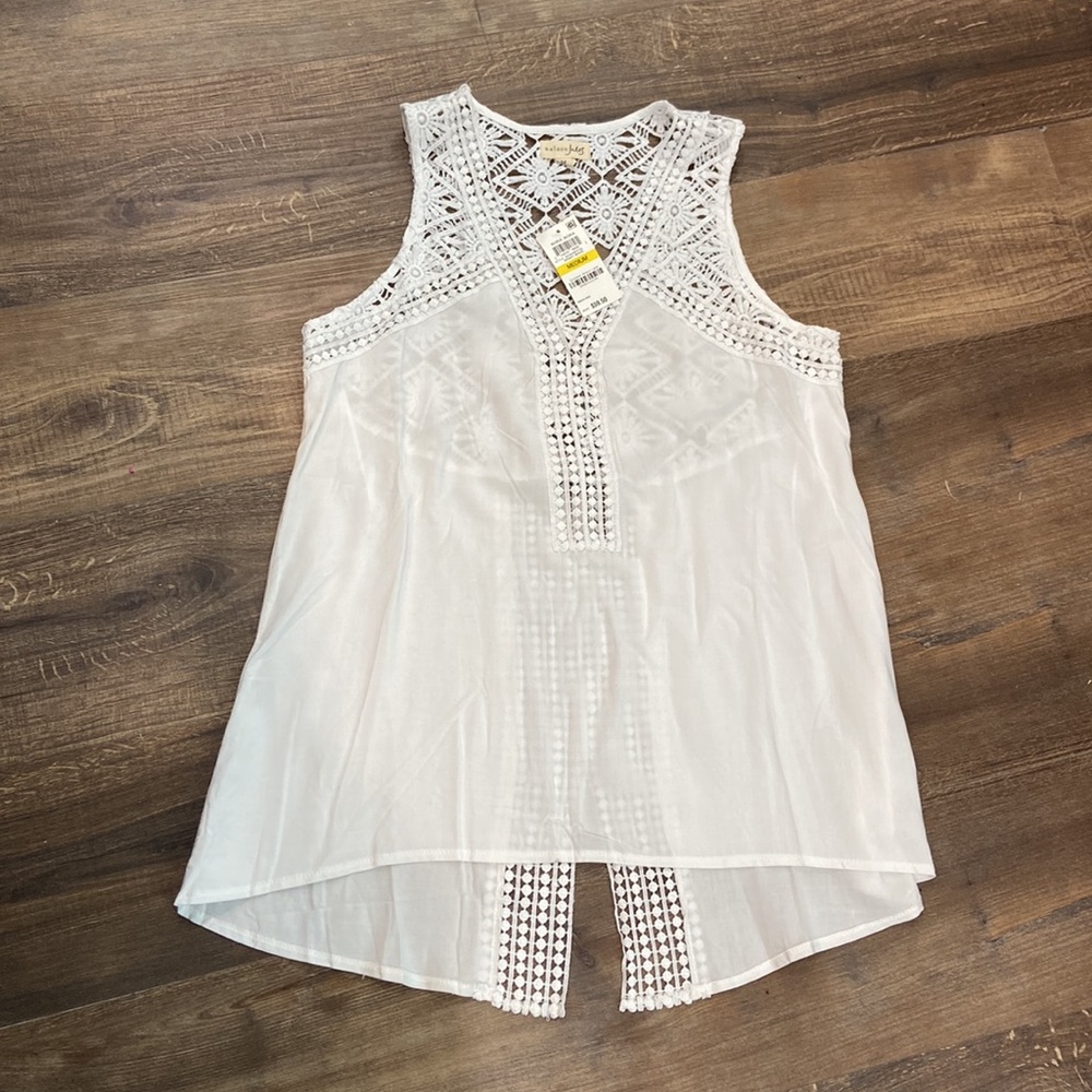 Maison Jules Crochet Flyaway Tunic Tank - Picture 8 of 10